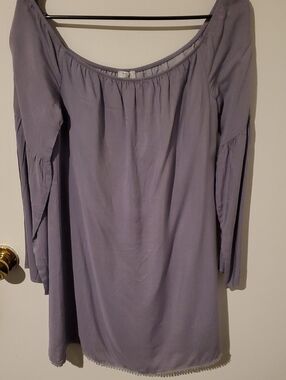 Tobi Off-Shoulder Long Sleeve Dress